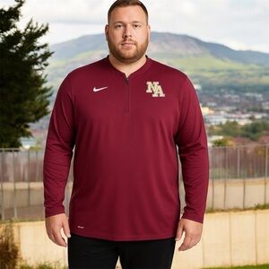 Nike Dri-FIT Quarter Zip Pullover Men’s Size 3XL Maroon NA Embroidered Logo NWT